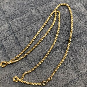 18” Rope chain solid 14k gold 2mm